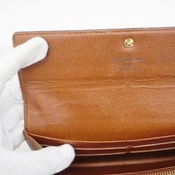 Louis Vuitton Long Wallet Monogram Pochette Porto Monnaie Credit M61726 Brown Ladies