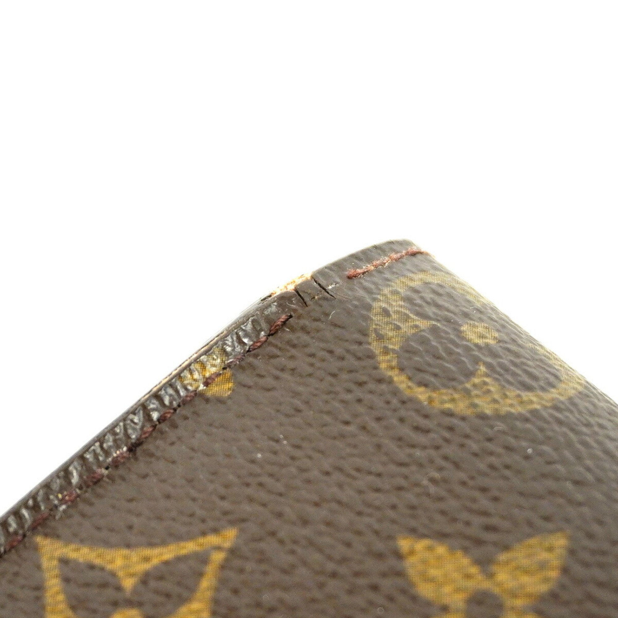 Louis Vuitton Long Wallet Monogram Pochette Porto Monnaie Credit M61726 Brown Ladies