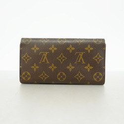 Louis Vuitton Long Wallet Monogram Pochette Porto Monnaie Credit M61726 Brown Ladies