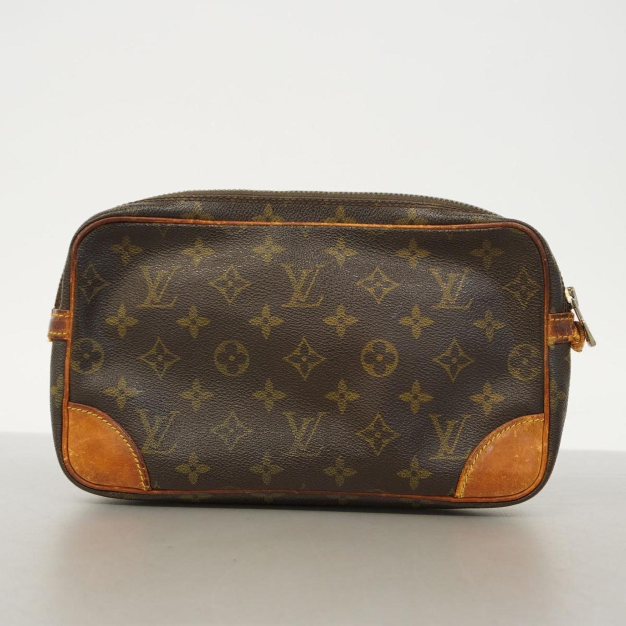 Louis Vuitton Clutch Bag Monogram Marly Dragonne GM M51825 Brown Men's Women's