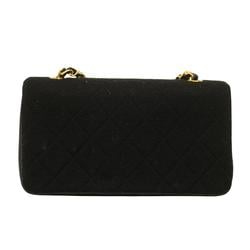 Chanel Shoulder Bag Matelasse Chain Lambskin Black Women's