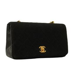 Chanel Shoulder Bag Matelasse Chain Lambskin Black Women's