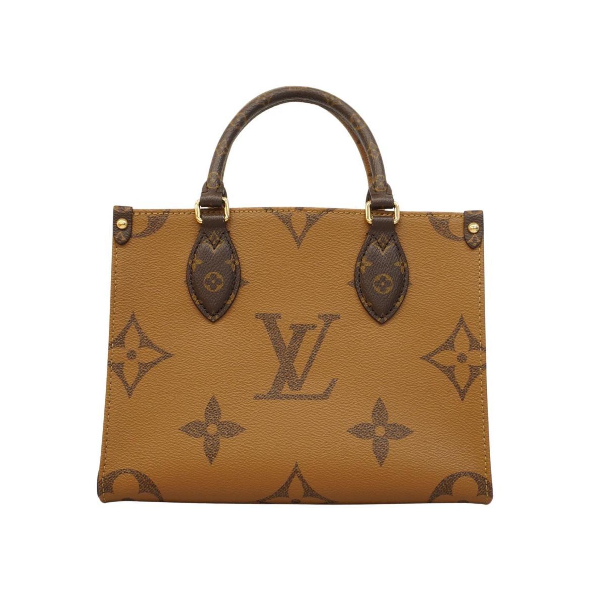 Louis Vuitton Handbag Monogram Giant Reverse On the Go PM M46373 Brown Women's