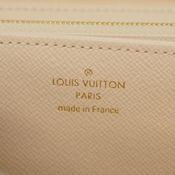 Louis Vuitton Long Wallet Damier Azur Zippy N40480 White Women's