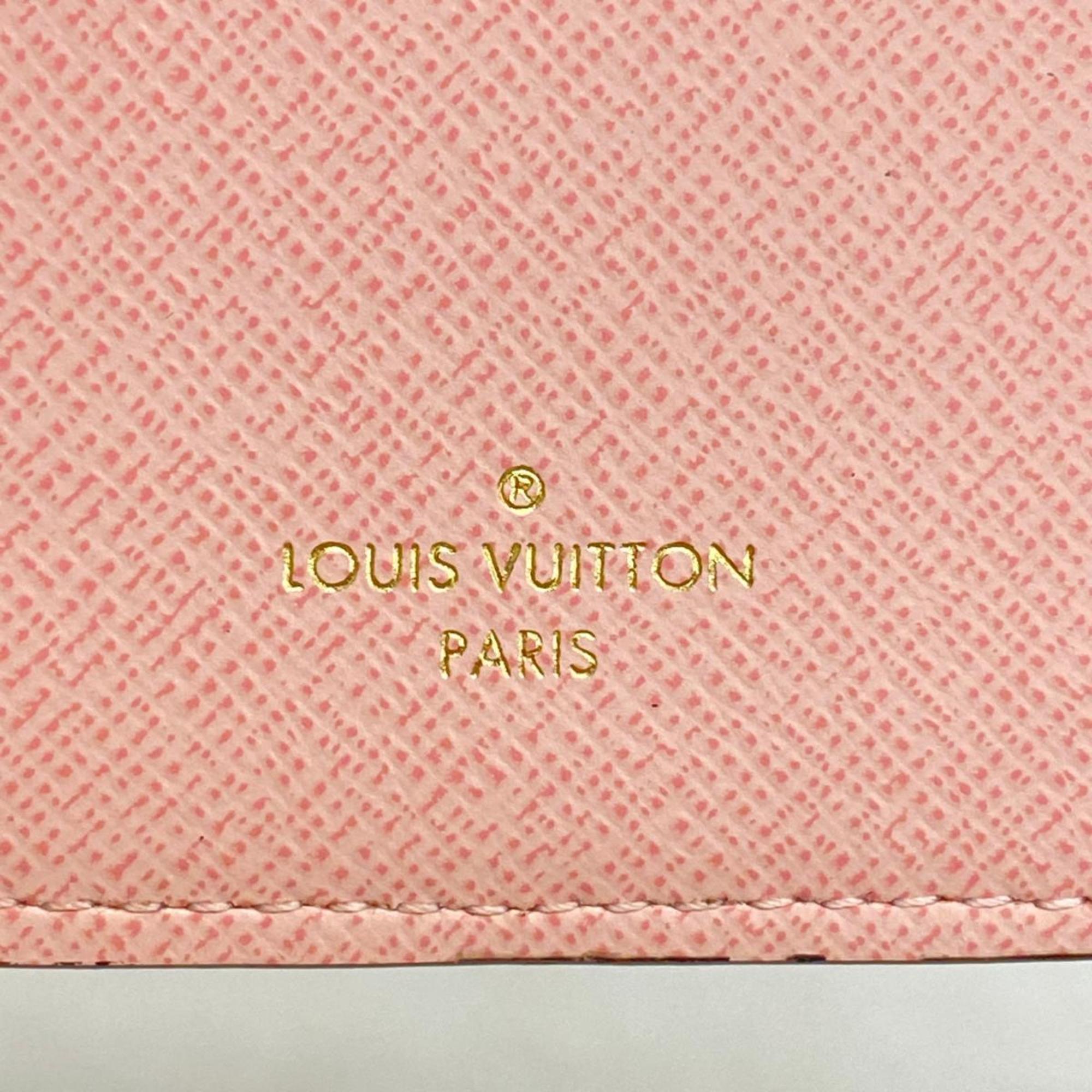 Louis Vuitton Tri-fold Wallet Monogram Portefeuille Victorine M62360 Brown Women's