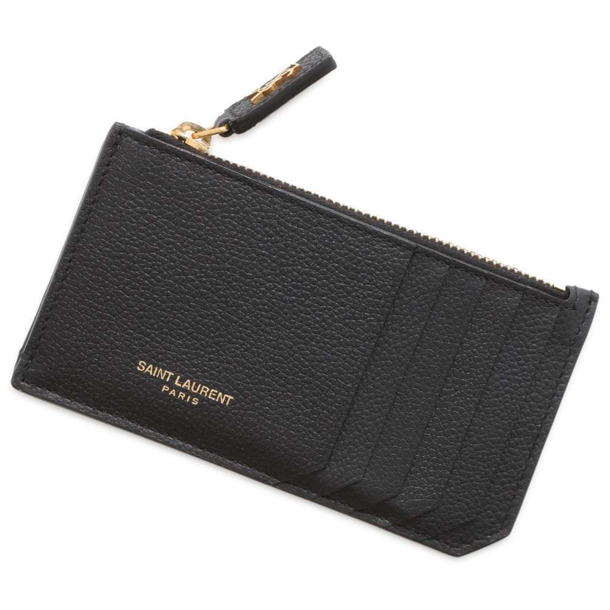 Saint Laurent Business Card Holder/Card Case Fragment Leather 607926 SAINT LAURENT PARIS Wallet/Coin Coin Purse