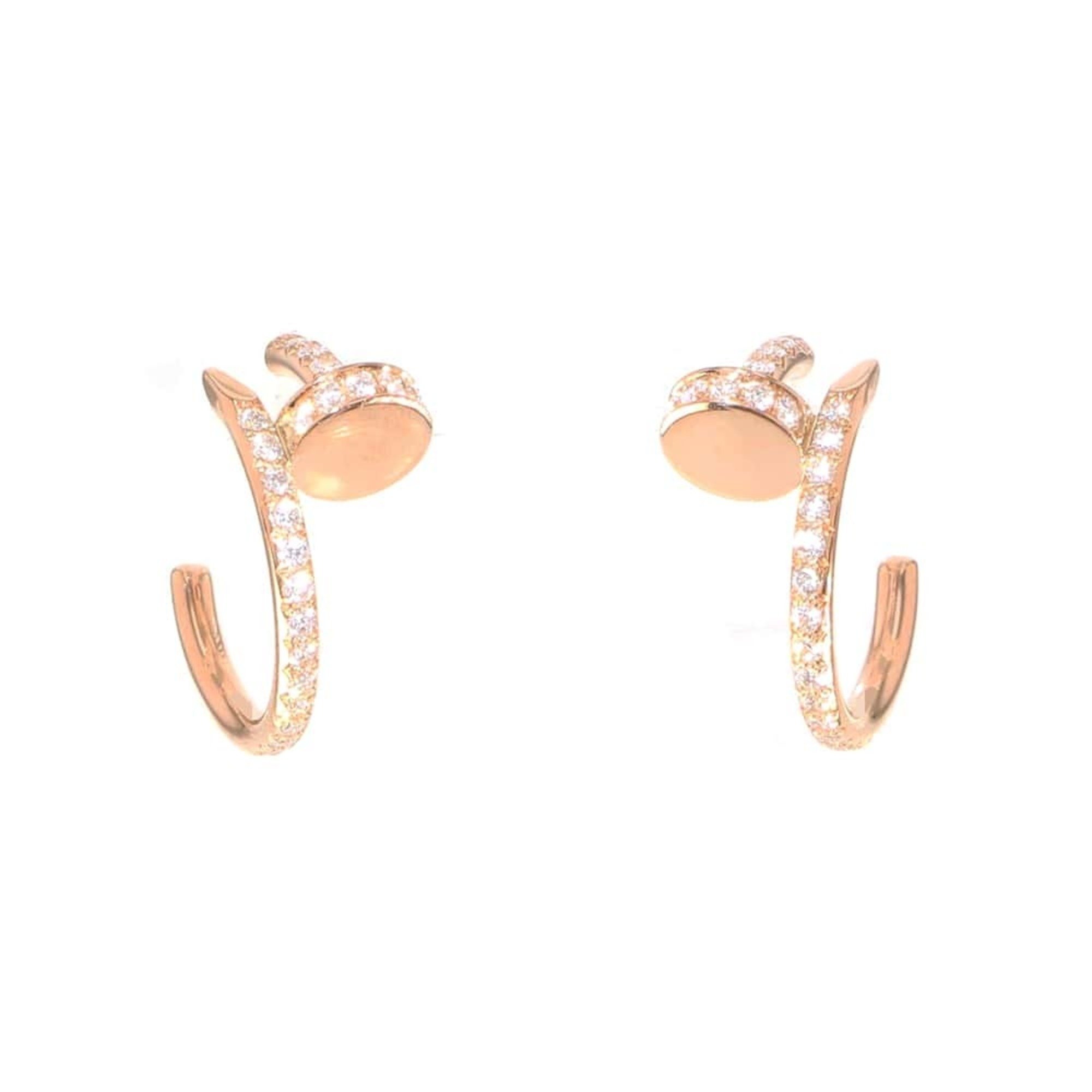 Cartier Pierced Earrings Juste un Clou Diamond 36P 0.51ct Total K18PG Pink Gold B8301429