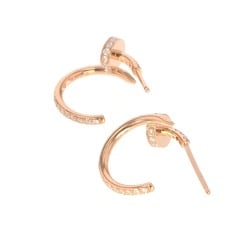 Cartier Pierced Earrings Juste un Clou Diamond 36P 0.51ct Total K18PG Pink Gold B8301429