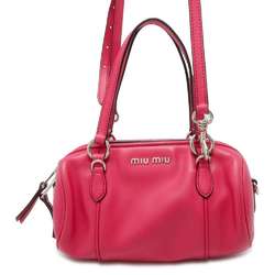 Miu Miu Miu Handbag Boston Leather 5BH152 MIUMIU 2way Shoulder Bag