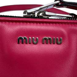 Miu Miu Miu Handbag Boston Leather 5BH152 MIUMIU 2way Shoulder Bag