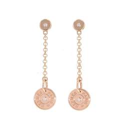 Hermes Earrings Gunbird Clous de Sel Diamond 0.04ct K18PG Pink Gold HERMES