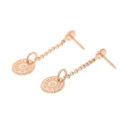 Hermes Earrings Gunbird Clous de Sel Diamond 0.04ct K18PG Pink Gold HERMES