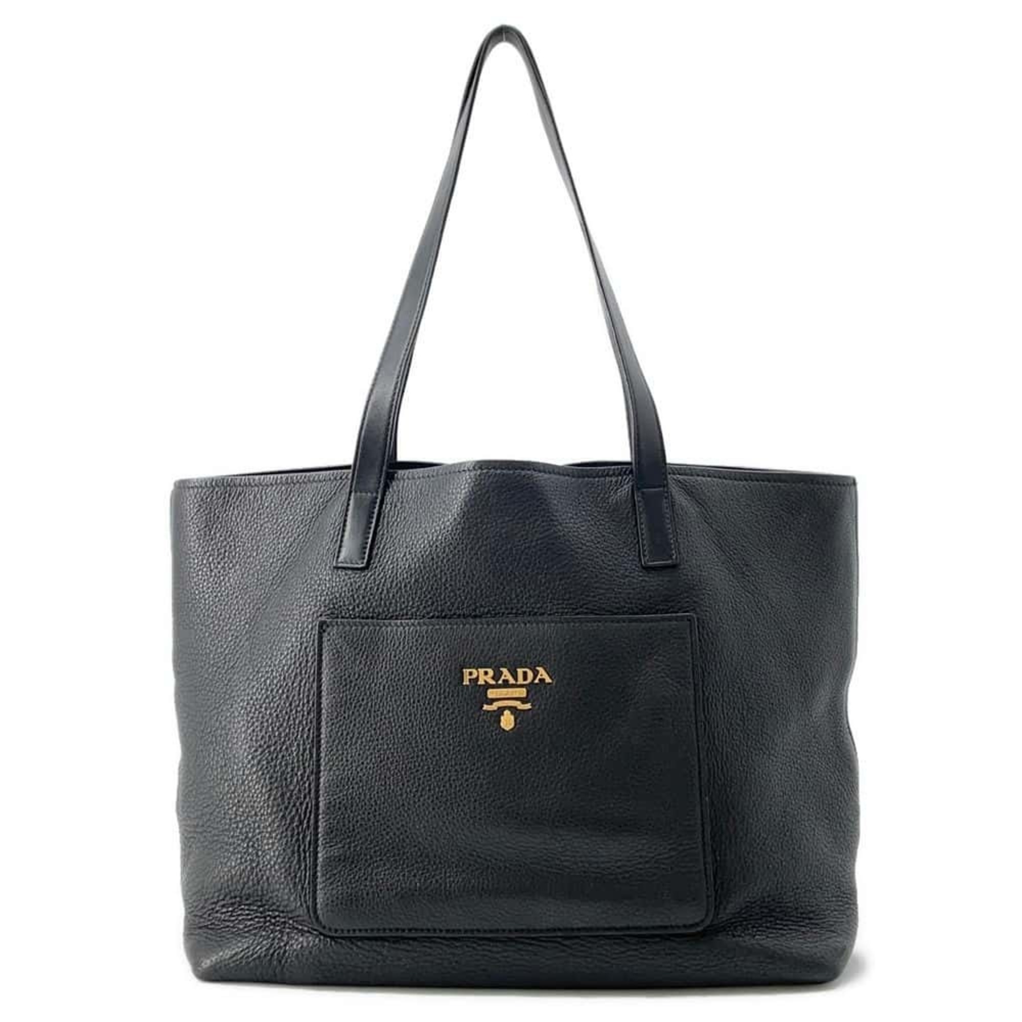 Prada Tote Bag Leather 1BG048 PRADA Black