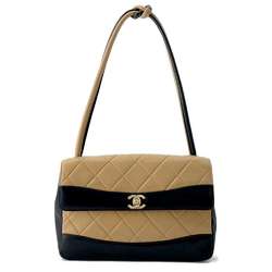 Chanel Shoulder Bag Matelasse Coco Mark Lambskin CHANEL Black