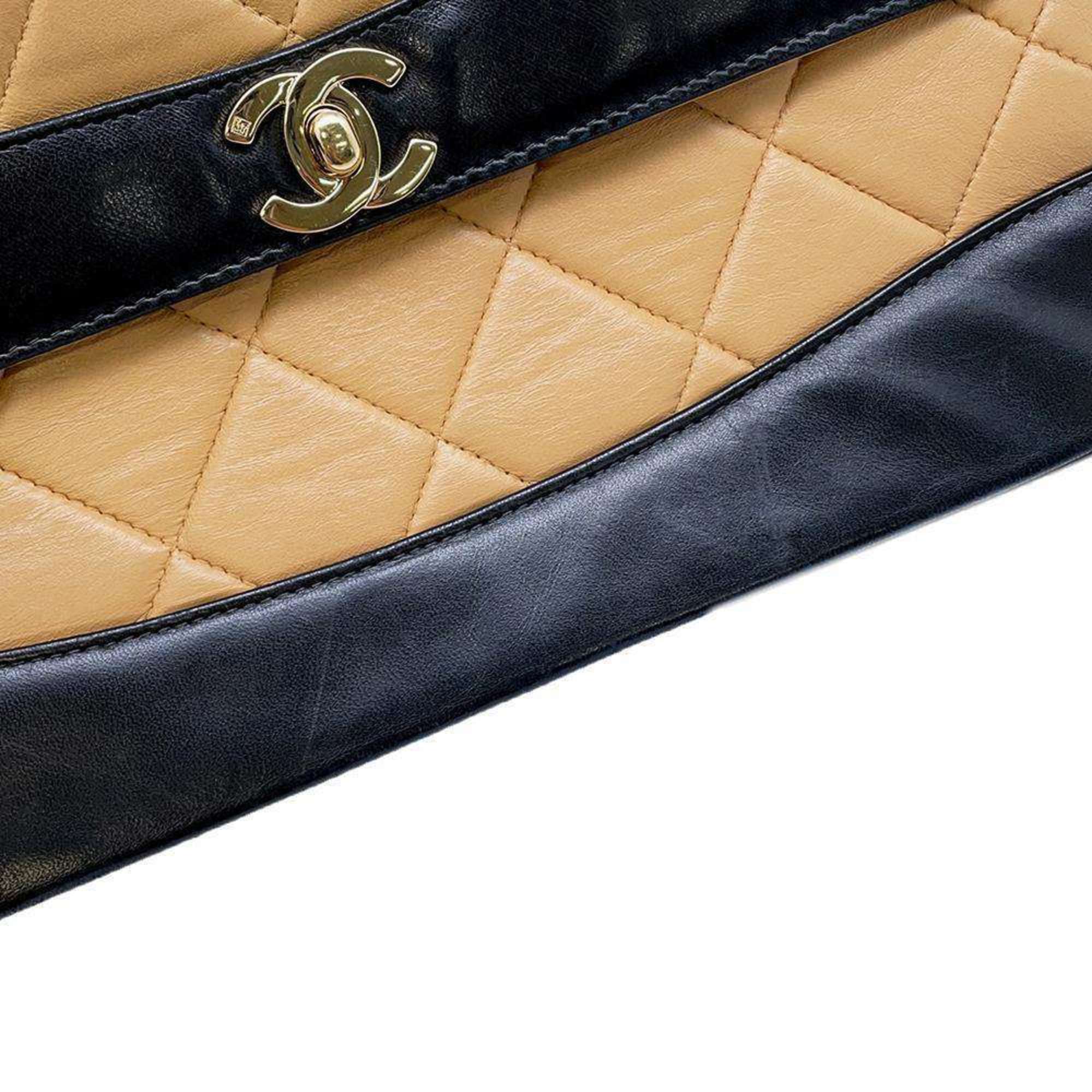 Chanel Shoulder Bag Matelasse Coco Mark Lambskin CHANEL Black