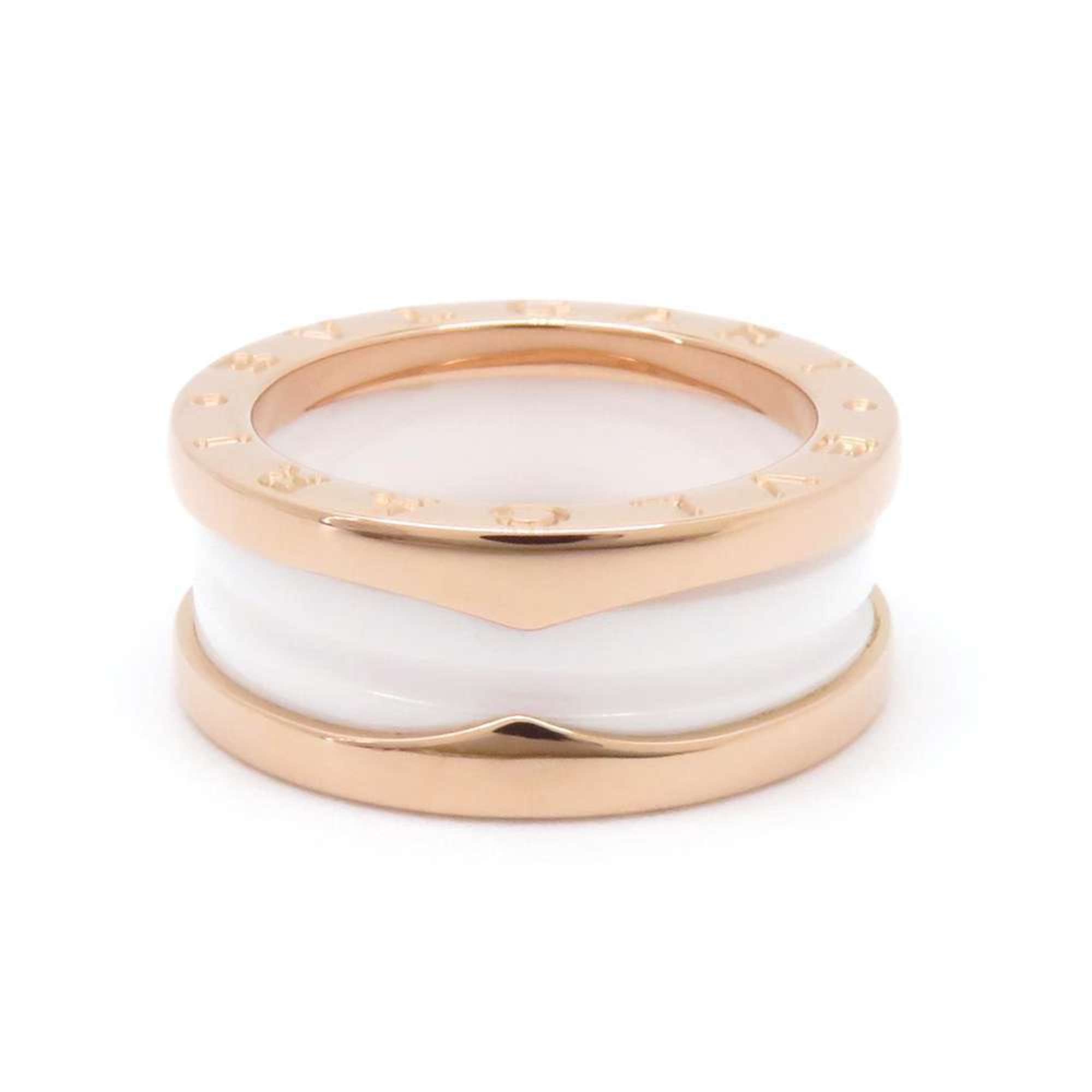 BVLGARI Ring B-zero1 2-band K18PG pink gold white ceramic size 50 347011