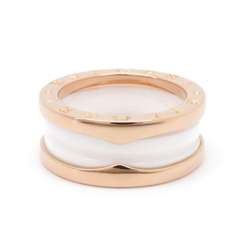 BVLGARI Ring B-zero1 2-band K18PG pink gold white ceramic size 50 347011