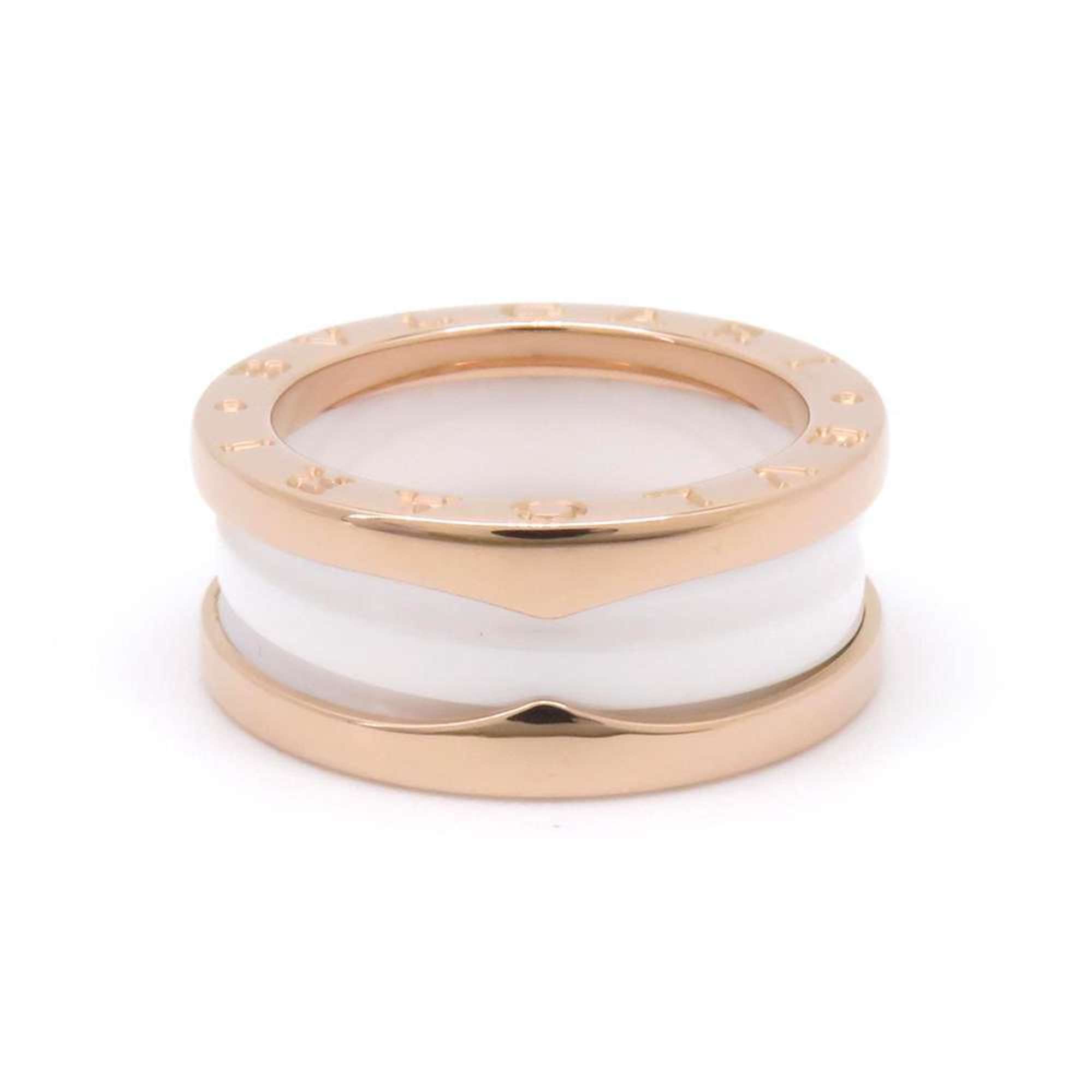 BVLGARI Ring B-zero1 2-band K18PG pink gold white ceramic size 50 347011