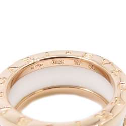 BVLGARI Ring B-zero1 2-band K18PG pink gold white ceramic size 50 347011