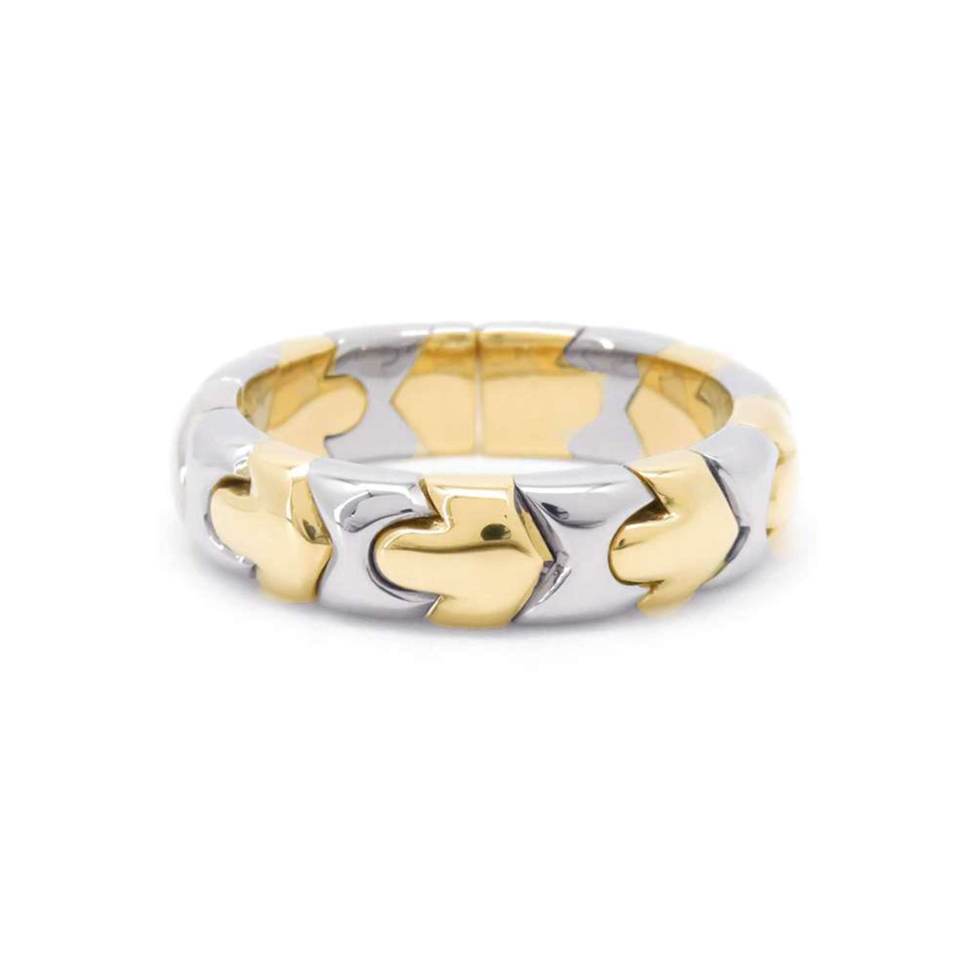 BVLGARI Ring Alveare K18WG White Gold K18YG Yellow Size 53