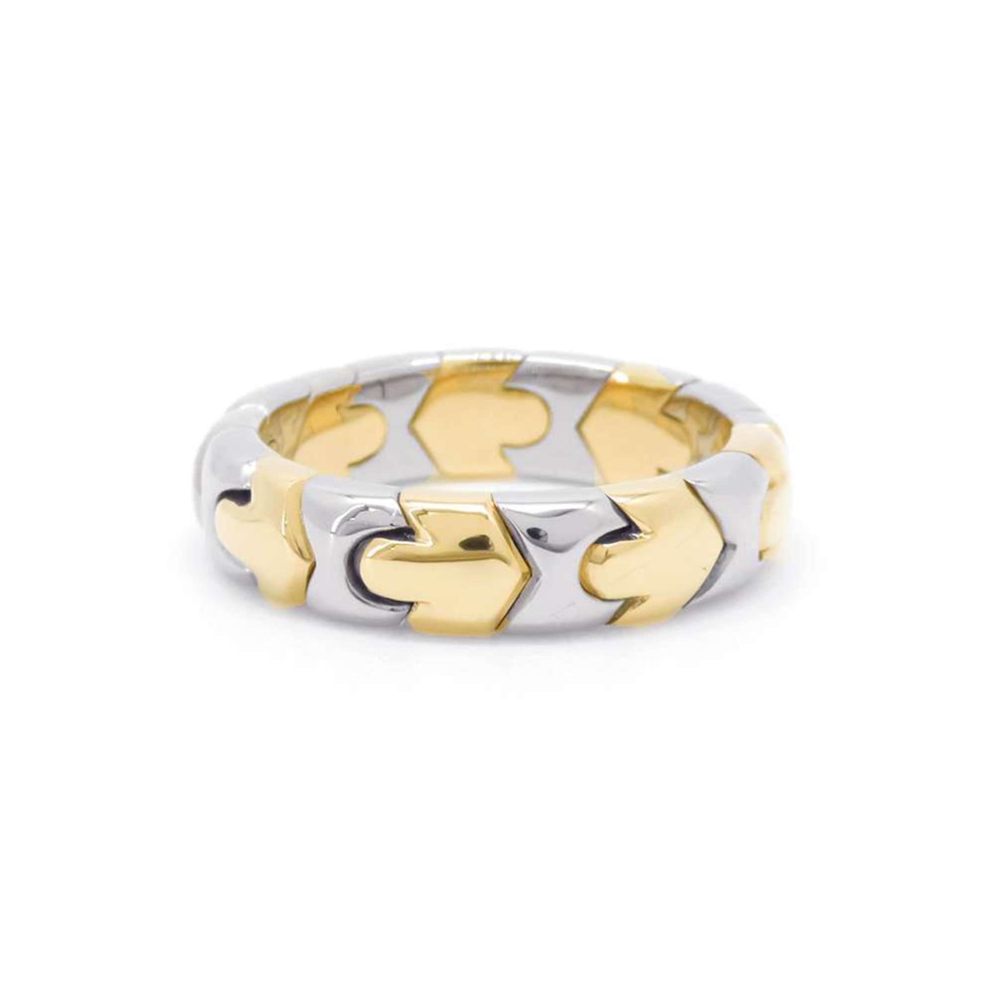 BVLGARI Ring Alveare K18WG White Gold K18YG Yellow Size 53