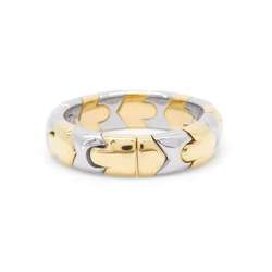 BVLGARI Ring Alveare K18WG White Gold K18YG Yellow Size 53