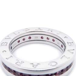 BVLGARI Ring B.zero1 1 Band K18WG White Gold Rhodolite Garnet Size 49