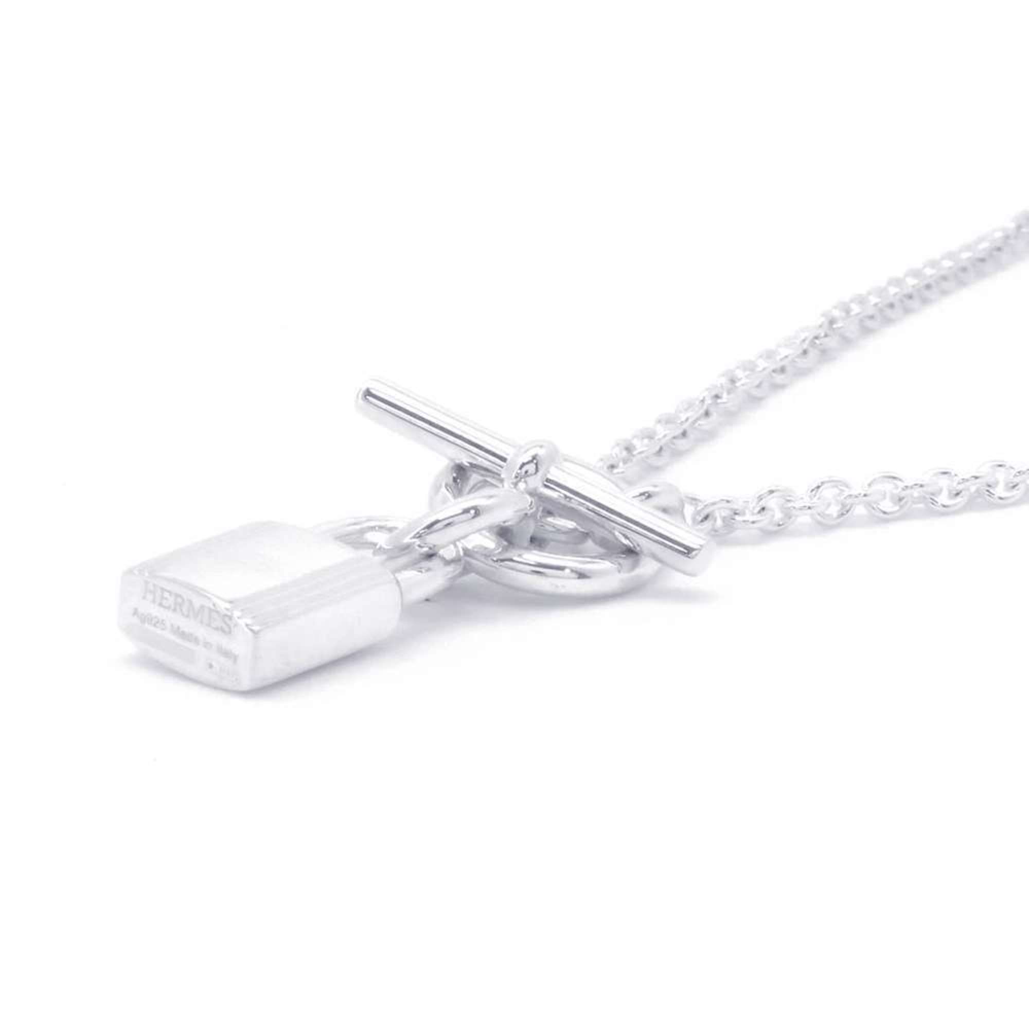 Hermes Necklace Amulet Kelly Cadena SV925 Silver HERMES Pendant