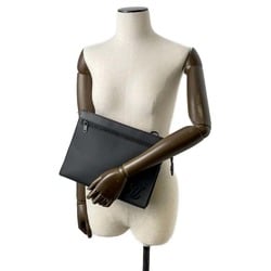 Louis Vuitton Shoulder Bag Aerogram Leather Voyage M59329 LOUIS VUITTON Clutch Black