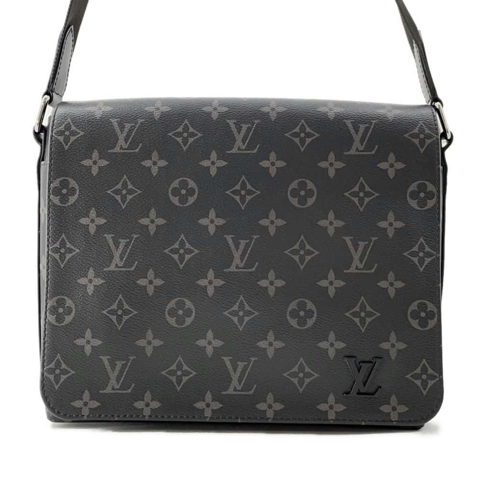 Louis Vuitton Shoulder Bag Monogram Eclipse District PM NV3 M46255 LOUIS VUITTON Men's Black