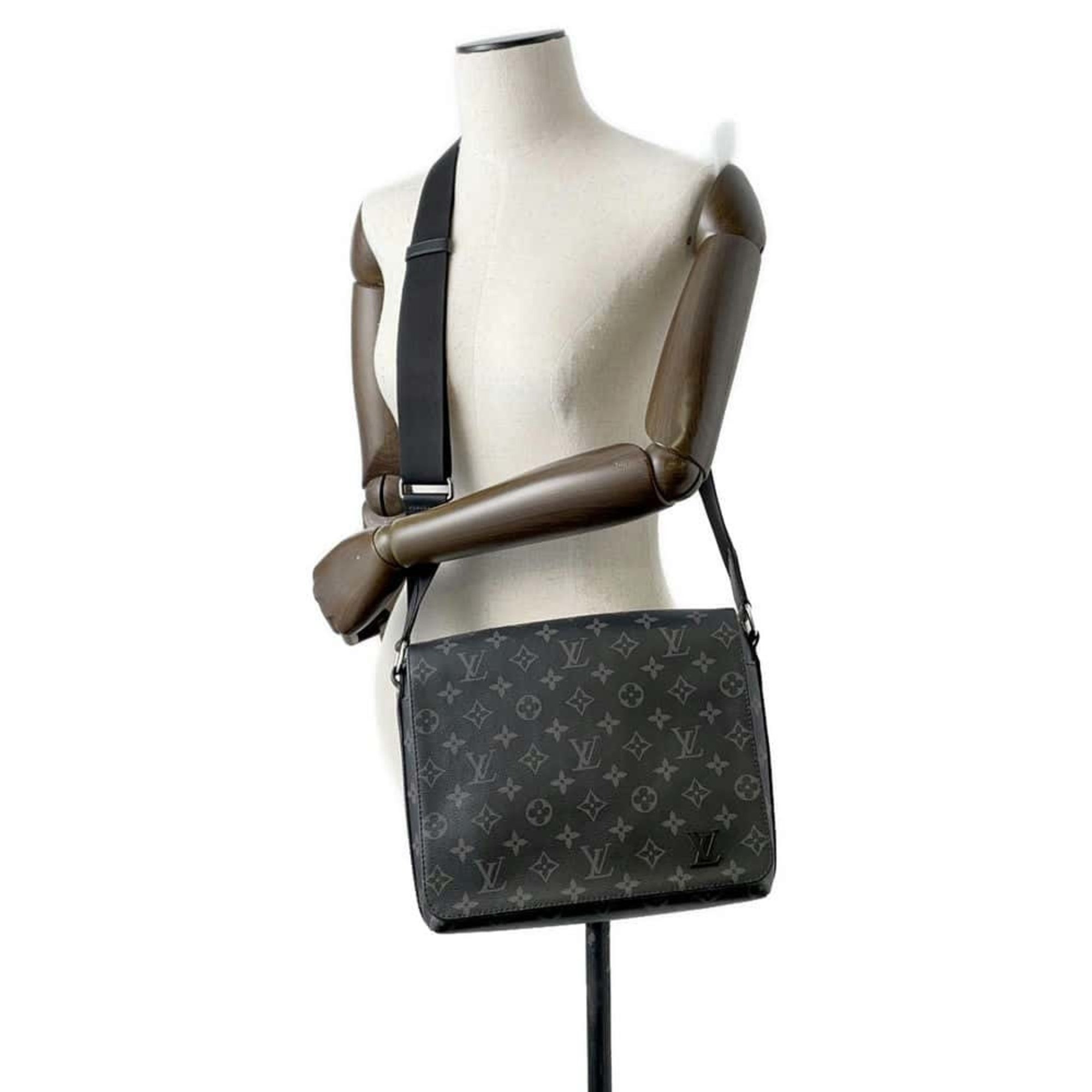 Louis Vuitton Shoulder Bag Monogram Eclipse District PM NV3 M46255 LOUIS VUITTON Men's Black