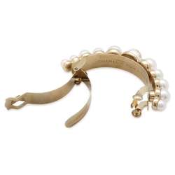 Chanel Hair Coco Mark Barrette Faux Pearl Metal I22 S CHANEL