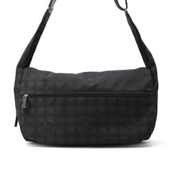 Chanel Shoulder Bag New Travel Line Nylon Leather CHANEL Black