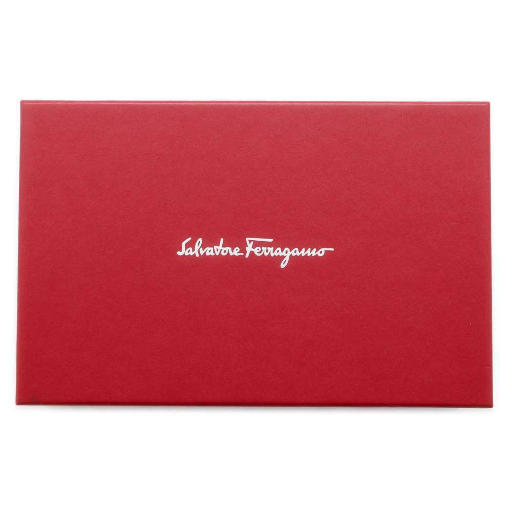 Salvatore Ferragamo Long Wallet Gancini Studs JP-22-D502 Black