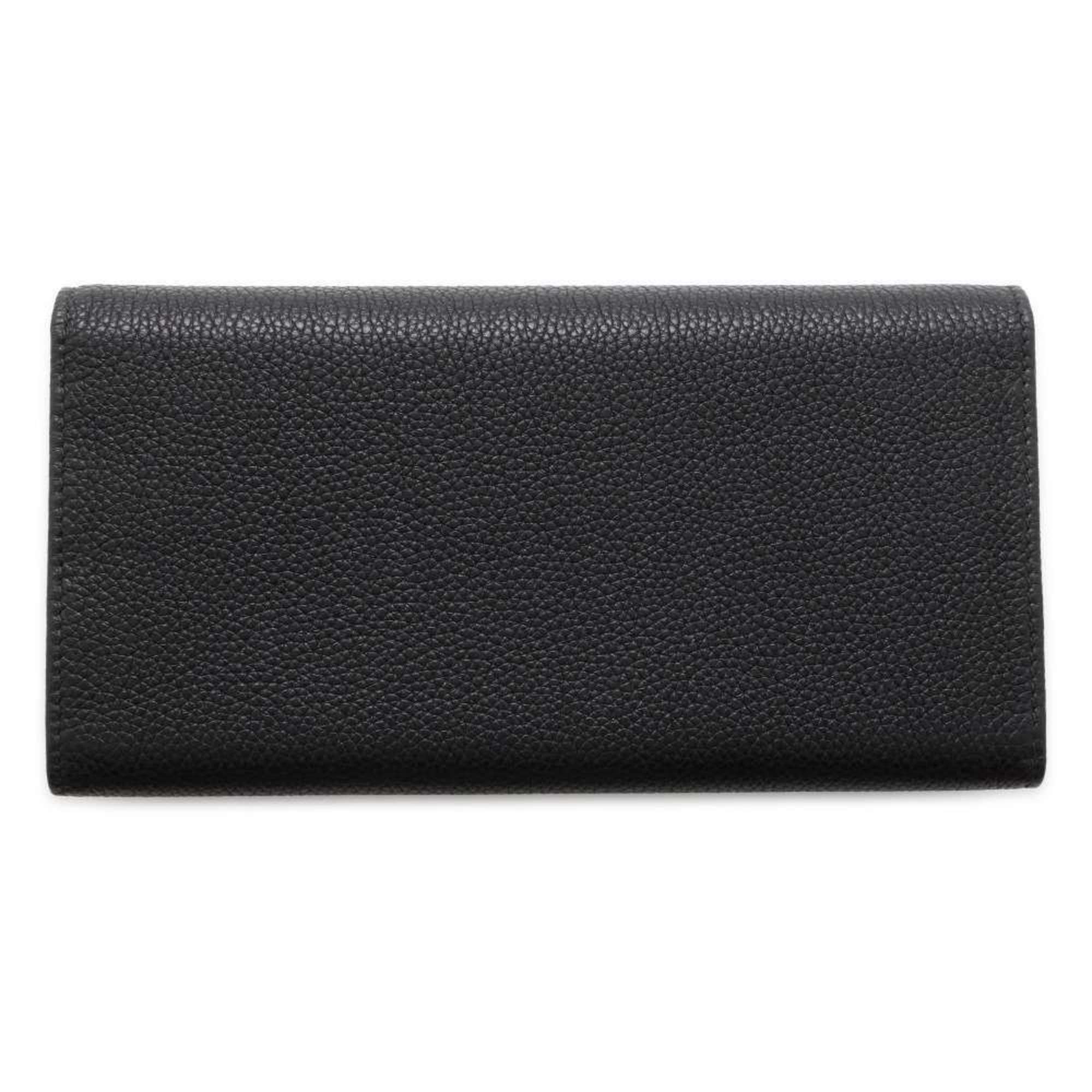 Salvatore Ferragamo Long Wallet Gancini Studs JP-22-D502 Black