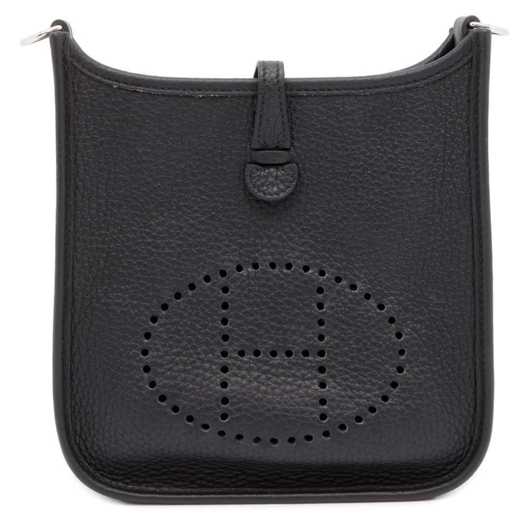 Hermes Evelyn TPM Amazon Shoulder Bag Black Taurillon Clemence U Stamp