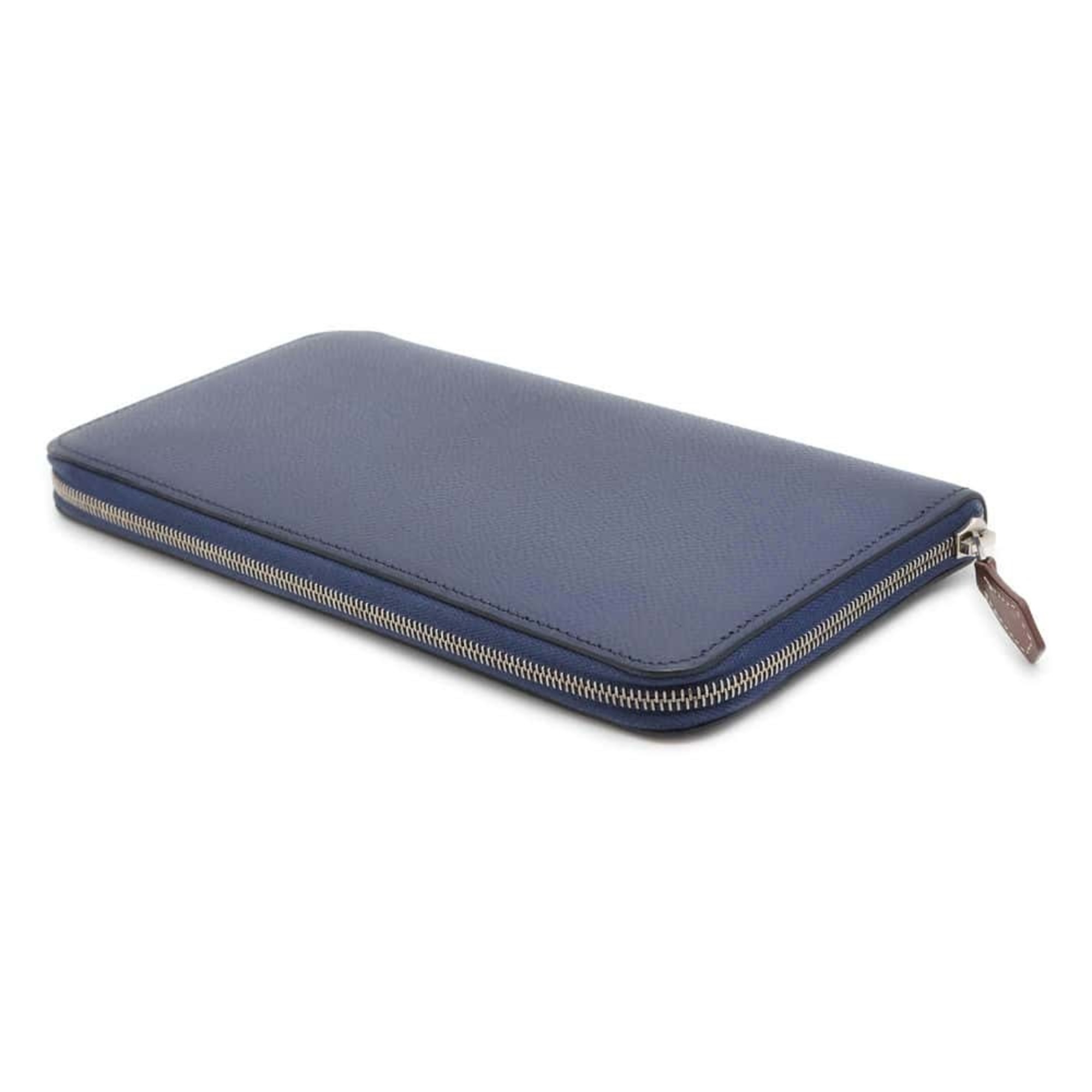 Hermes Long Wallet Azap Silk In Blue Navy Epson C Stamp HERMES