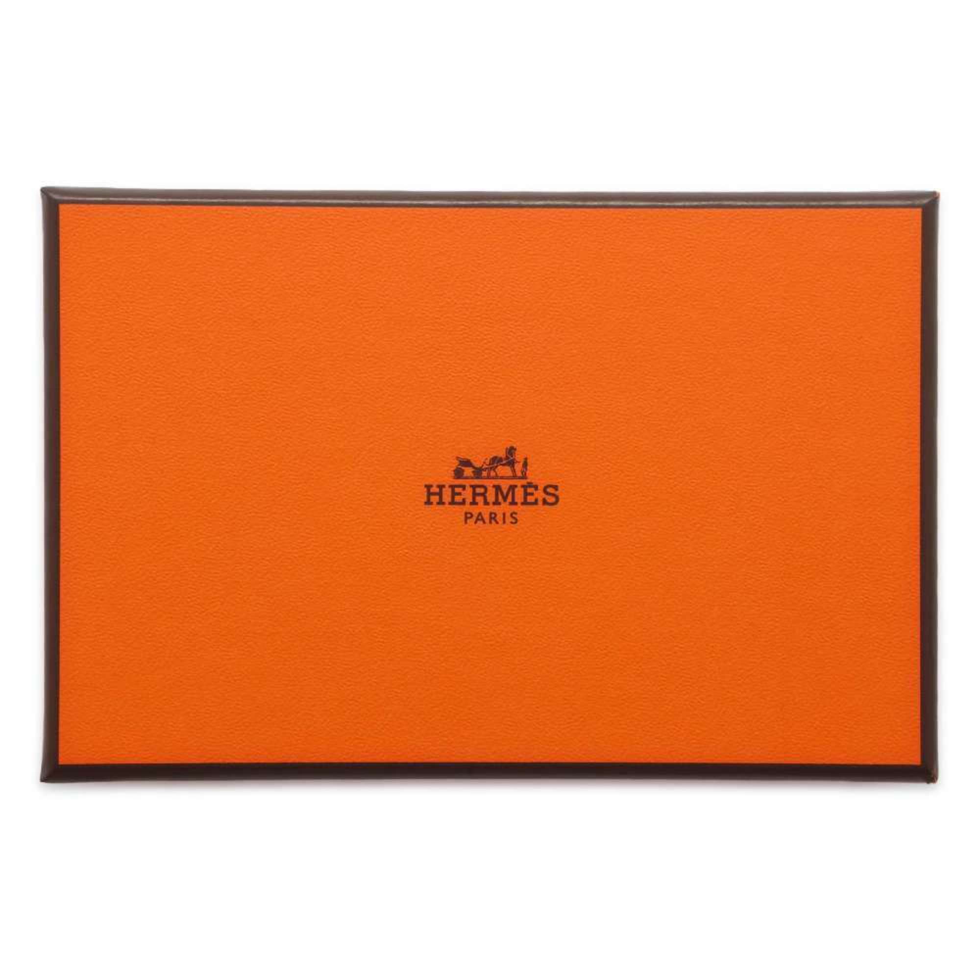 Hermes Wallet/Coin Case Calvi Duo Vert Fizz Epson W Engraved