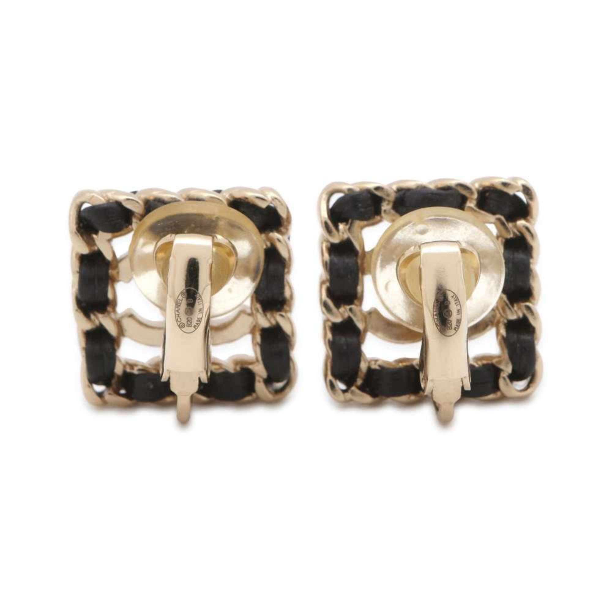 Chanel Earrings Coco Mark Rhinestone B20 B CHANEL