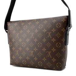 Louis Vuitton Shoulder Bag Monogram Macassar Magnetic M45557 LOUIS VUITTON Black