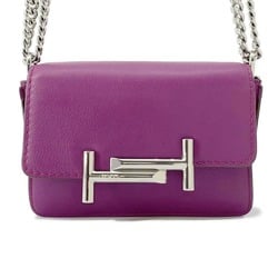 Tod's Chain Shoulder Bag Double T TOD'S Purple