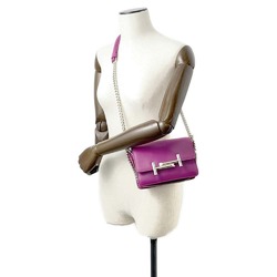 Tod's Chain Shoulder Bag Double T TOD'S Purple