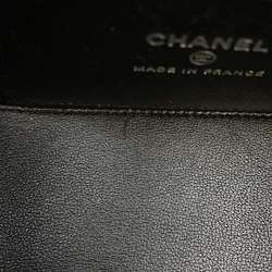 Chanel Chain Shoulder Bag Matelasse Coco Mark Vanity Case Lambskin AP2199 CHANEL Black