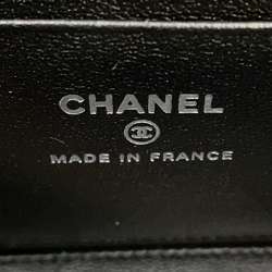 Chanel Chain Shoulder Bag Matelasse Coco Mark Vanity Case Lambskin AP2199 CHANEL Black