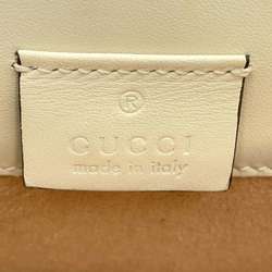 Gucci Chain Shoulder Bag Sylvie Web Leather 494646 GUCCI White