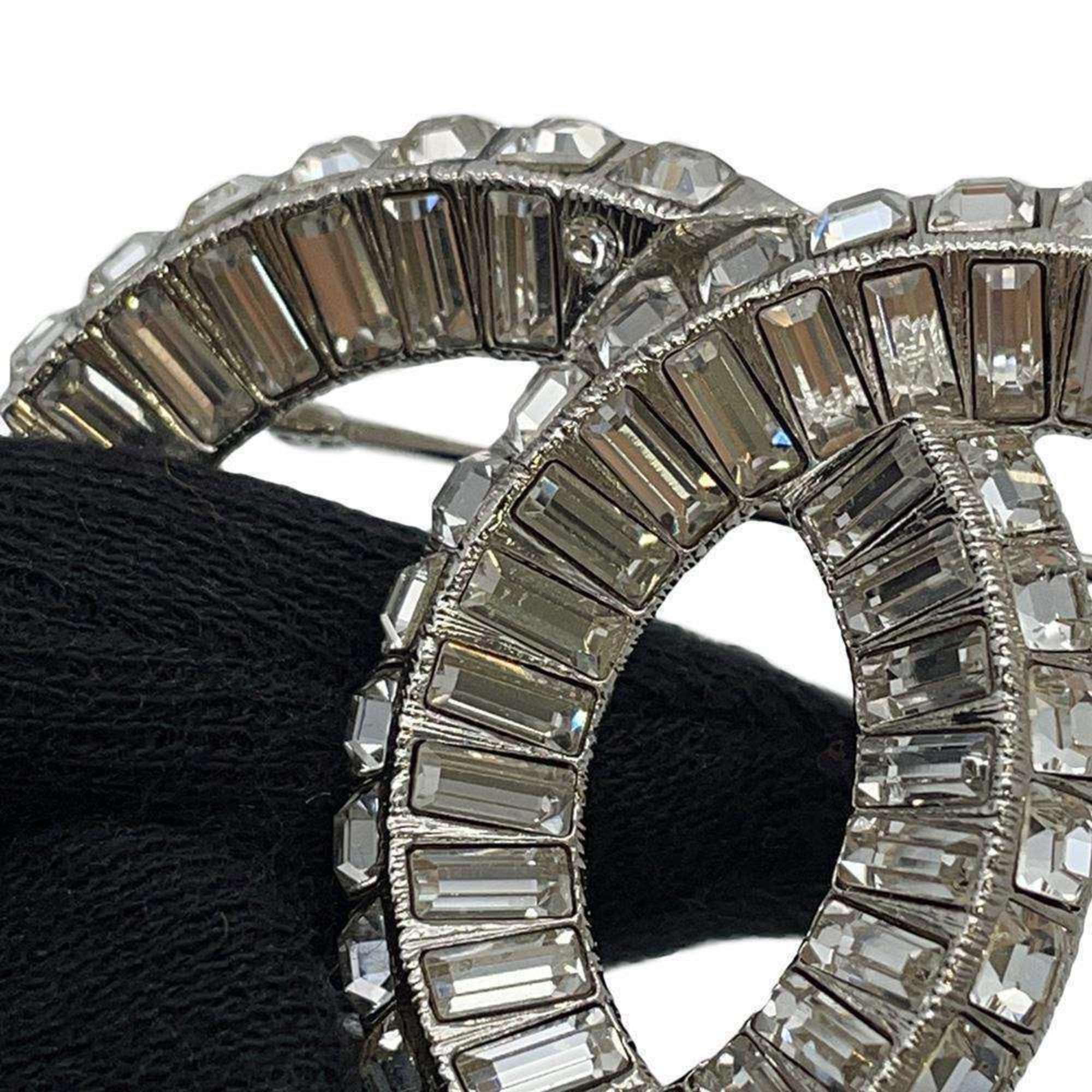 Chanel Brooch Coco Mark Rhinestone B24V A63085 CHANEL