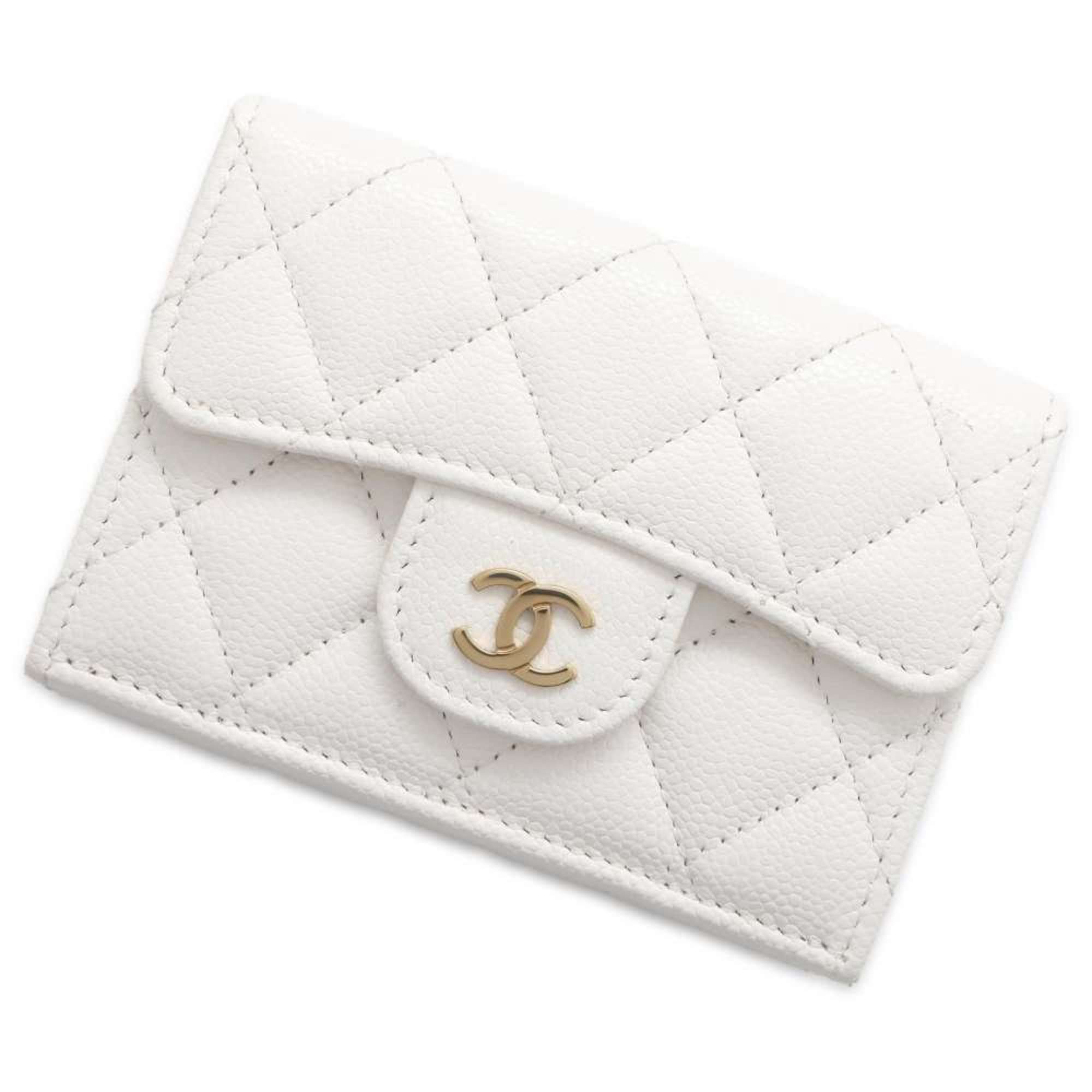 Chanel Tri-fold Wallet Matelasse Coco Mark Classic Small Flap AP0230 CHANEL White