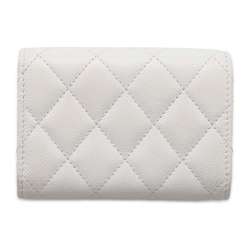 Chanel Tri-fold Wallet Matelasse Coco Mark Classic Small Flap AP0230 CHANEL White