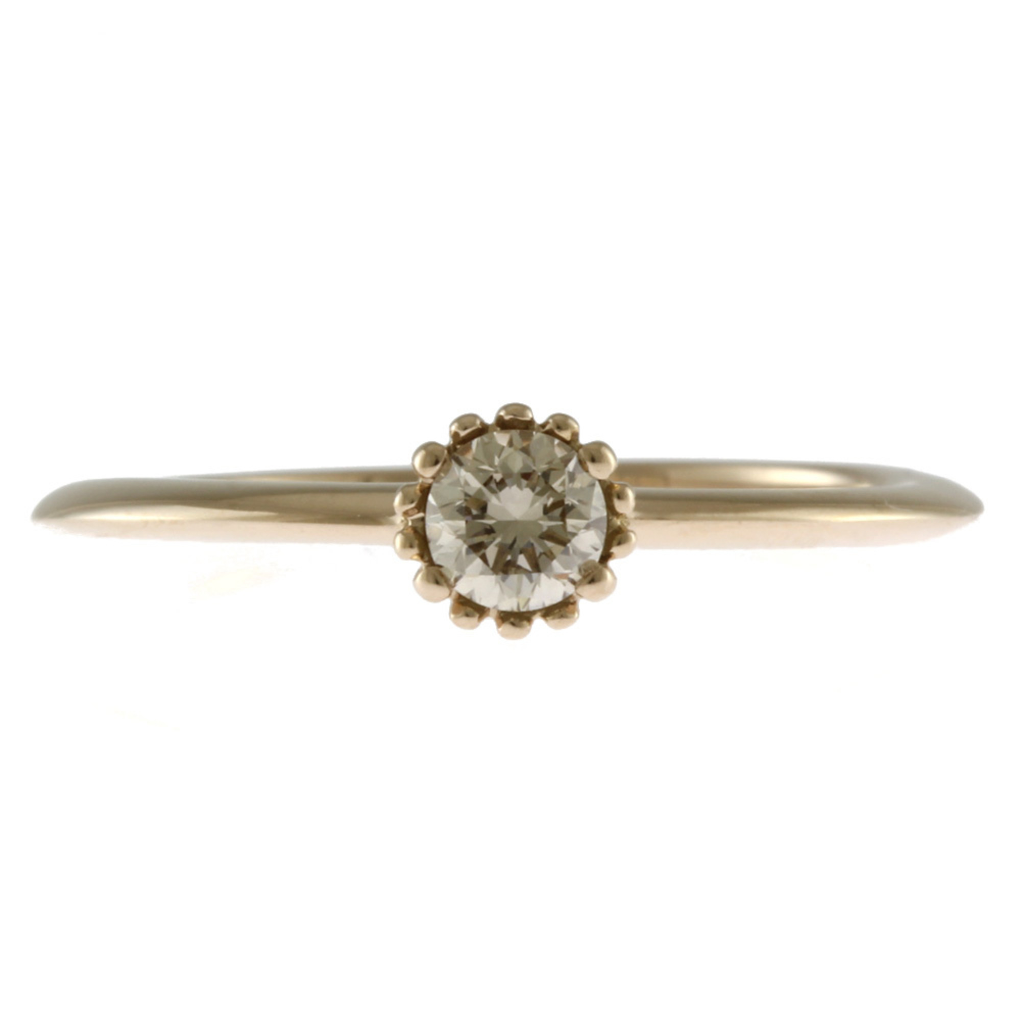 KASHIKEY Mill Ring, Size 10, 18K, Brown Diamond, 0.20ct, Women's,