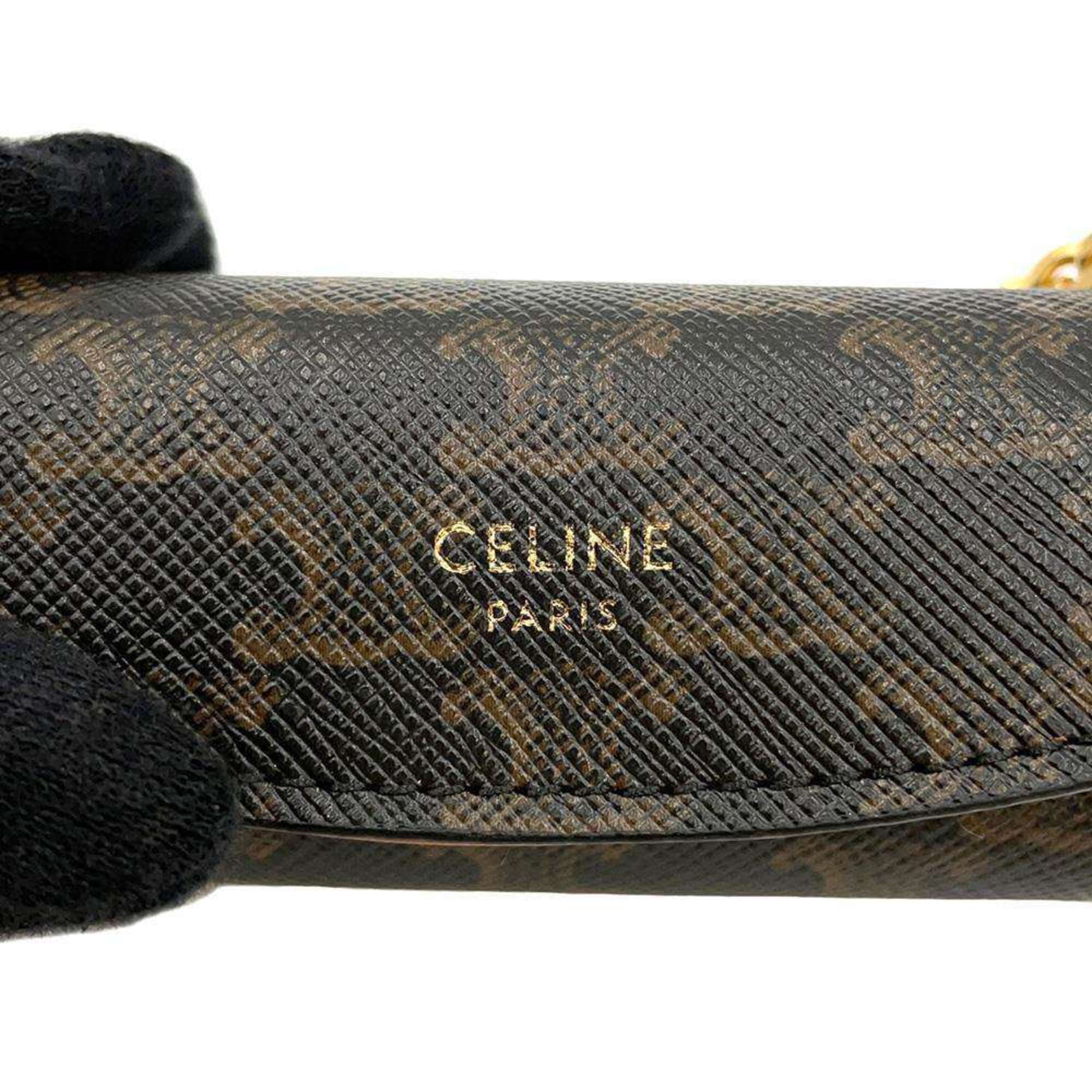 Celine Lip Case Triomphe Lipstick Leather 10D612BZB CELINE